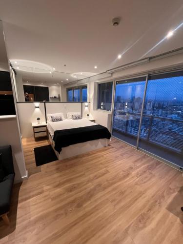 Ένα ή περισσότερα κρεβάτια σε δωμάτιο στο Modern apartment - Cittyplex