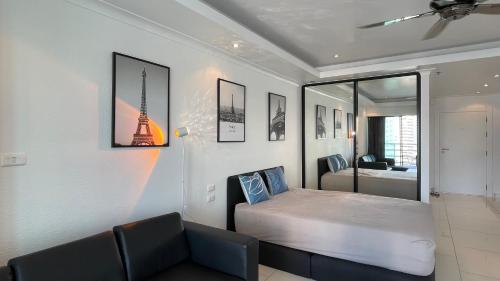 Postel nebo postele na pokoji v ubytování Beautiful sea view cozy condo