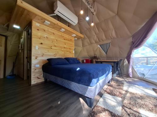 Χώρος καθιστικού στο Cabaña y Domos El Pescador Coyhaique