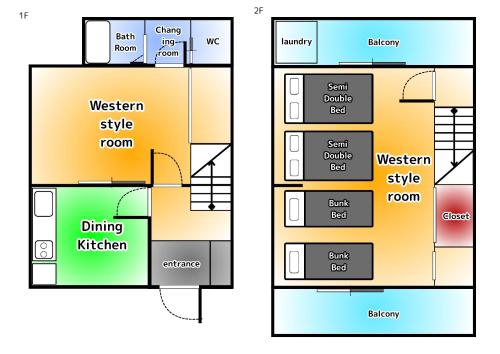 a schematic diagram of a house at Granz Morinomiya in Osaka