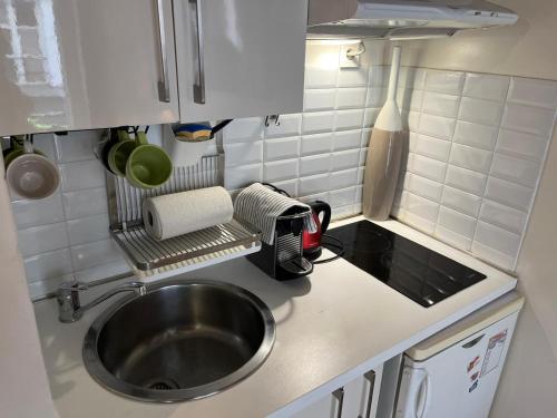 Η κουζίνα ή μικρή κουζίνα στο Cosy studio Montorgueil paris centre