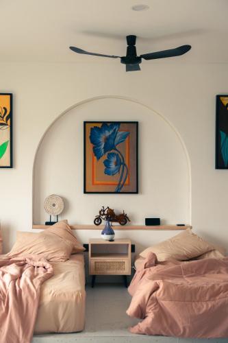 Χώρος καθιστικού στο Holla Villa Kintamani