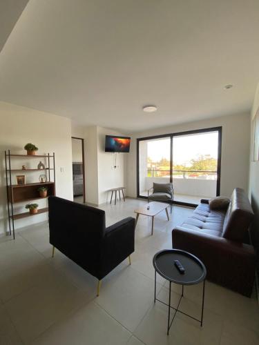 Χώρος καθιστικού στο Beautiful downtown apartment in San Luis Potosí