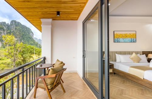 Postel nebo postele na pokoji v ubytování Paradise Mountain View Resort