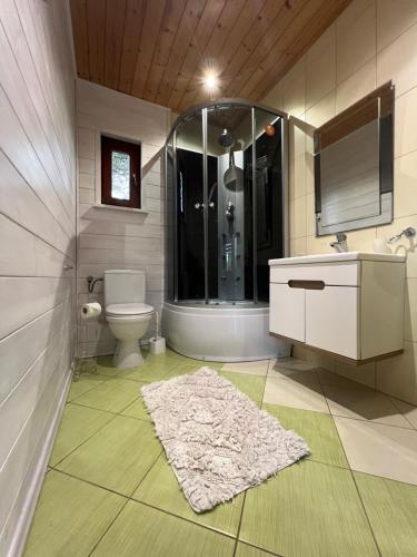 Koupelna v ubytování Domki Daglezja