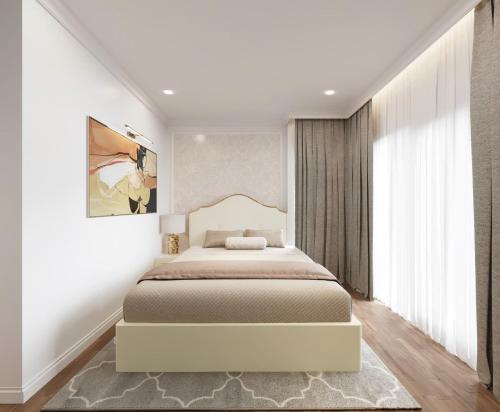 Postel nebo postele na pokoji v ubytování The Serenity Residence Ha Noi