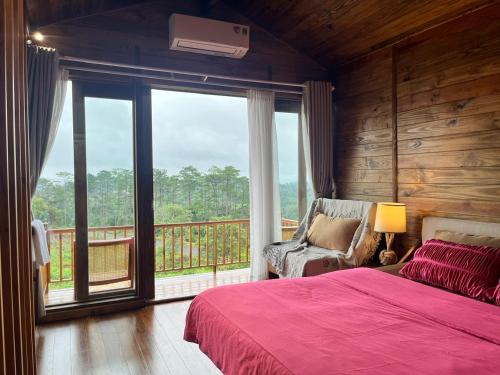 Postel nebo postele na pokoji v ubytování Măng Đen - Phiên Nhiên Homestay