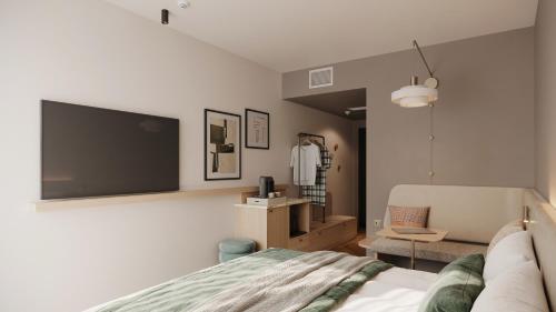 Μια τηλεόραση ή/και κέντρο ψυχαγωγίας στο Bergmann's-Das Hotel