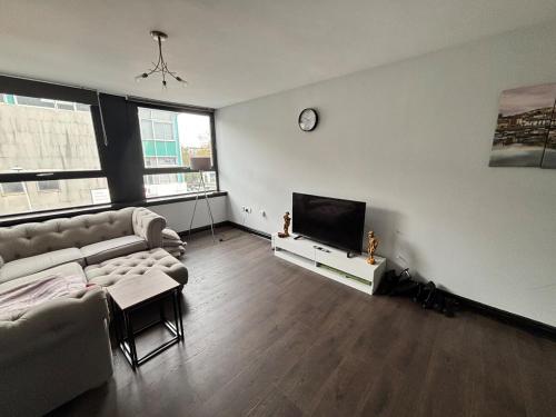 Μια τηλεόραση ή/και κέντρο ψυχαγωγίας στο 1-bed apartment nestled in the heart of Swansea