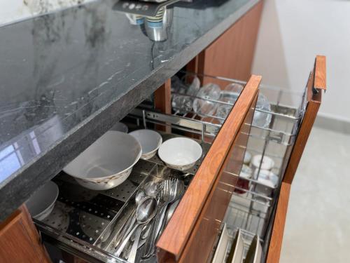 Η κουζίνα ή μικρή κουζίνα στο KK Service