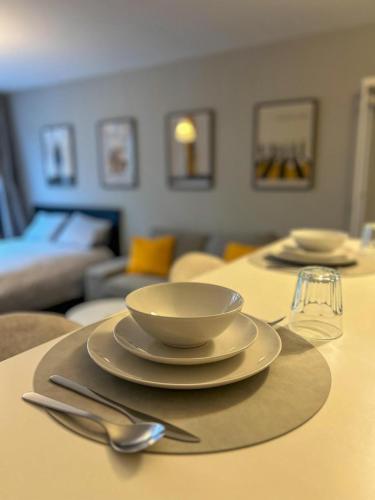 Ένα ή περισσότερα κρεβάτια σε δωμάτιο στο Loft Tarantino au cœur de Bruxelles