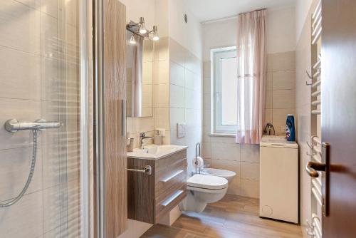 Ένα μπάνιο στο Appartamento Verde-Blu