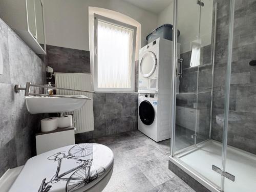 Koupelna v ubytování FeWo, Unterkunft für Dienstreisen Unterkunft in Rehau, DE