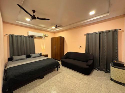 Ένα ή περισσότερα κρεβάτια σε δωμάτιο στο Ocean Mist Farm Stay