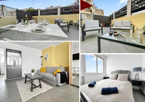 Escale marine à deux pas du sable, terrasse privée