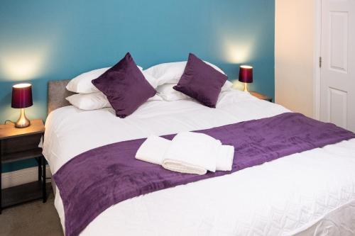 Ένα ή περισσότερα κρεβάτια σε δωμάτιο στο Rugby 1-BR Apt, Parking, City Centre, Sleeps 3