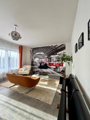 Χώρος καθιστικού στο Vintage Station