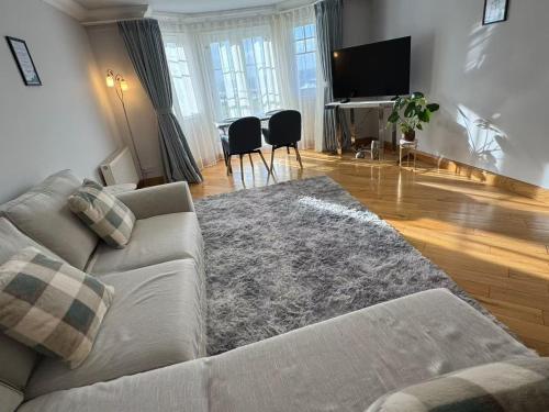 Χώρος καθιστικού στο Seaview Retreat