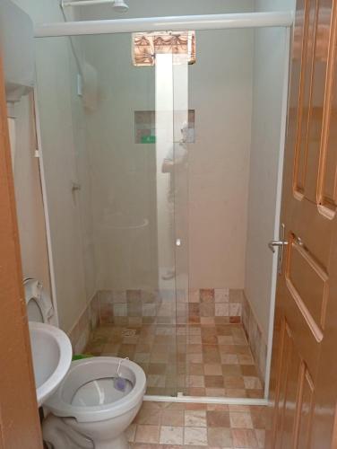 Koupelna v ubytování Espaço relax