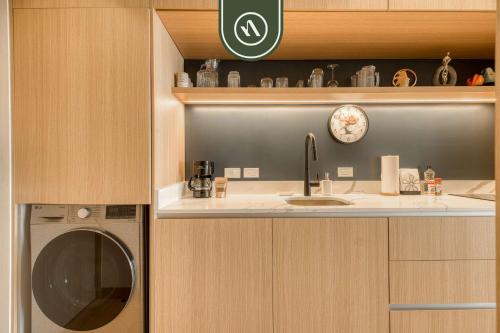 Køkken eller tekøkken på Stunning 1 BR Condo - Alameda Central - Downtown