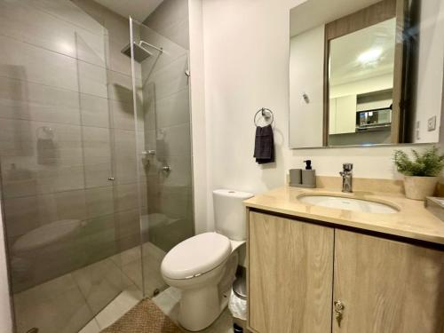 Ένα μπάνιο στο Apartamento con vistas al mar-SantaMarina-1303