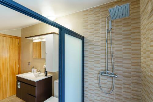 Koupelna v ubytování Casa Fontes