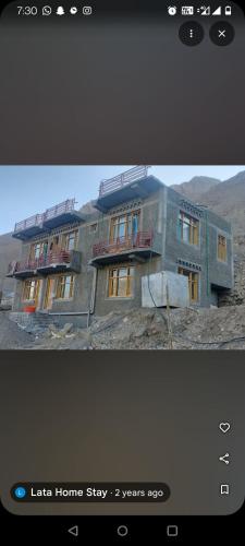 a picture of a building in the desert at Home stay in Kaza