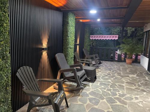 Posezení v ubytování Cabinas Vista Al Golfo