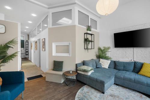 Posezení v ubytování Loftly Kottbusser Damm 68 - Parkplatz - Self Check In - 300 Mbits