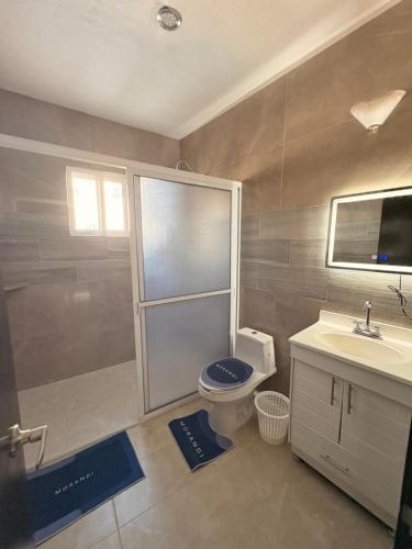 Koupelna v ubytování Casa ziranda