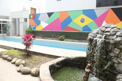 Bazén v ubytování Hotel Du Lac Macaé nebo v jeho okolí