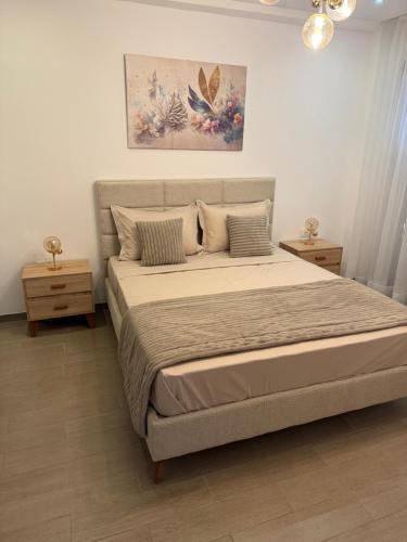 Postel nebo postele na pokoji v ubytování Jardin de Carthage