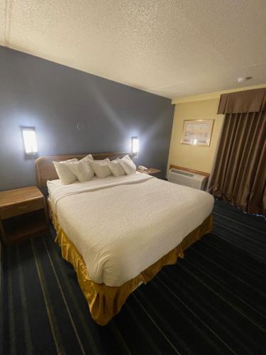 Postel nebo postele na pokoji v ubytování Rusina Inn