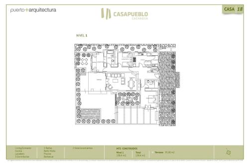 Casapueblo Rent Cachagua CP 18 في Cachagua: مخطط طابقي للمبنى