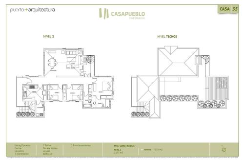 Casapueblo Rent Cachagua CP 27 في Cachagua: مخطط طابقي للمنزل