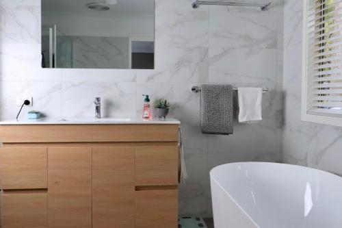 Koupelna v ubytování The Tree House