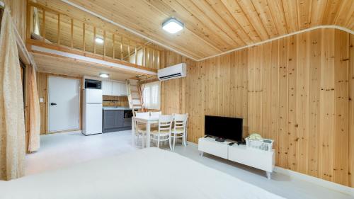 Η κουζίνα ή μικρή κουζίνα στο Gapyeong Soopia pension