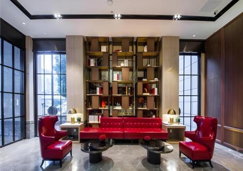 Posezení v ubytování Echeng Hotel Changsha Evening News