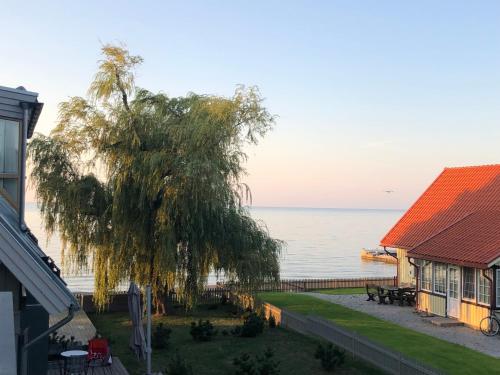 a view of the ocean from a house at Laimes kopa Pervalka in Pervalka