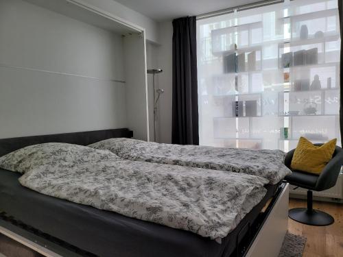 Giường trong phòng chung tại Das Stader Wohnzimmer