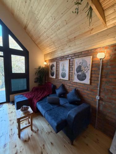 Χώρος καθιστικού στο Aynabend - cabin house for rent in Sheki