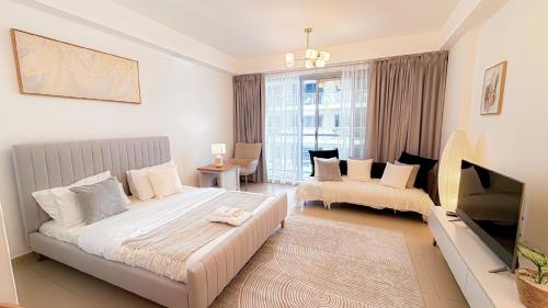 Modern studio with Beach and Pool in Al Marjan Island