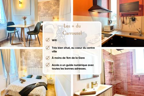 Postel nebo postele na pokoji v ubytování Le Carrousel - Au Coeur du centre & Wifi