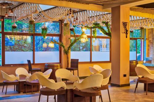 Χώρος καθιστικού στο Maanzoni 680 HOTEL