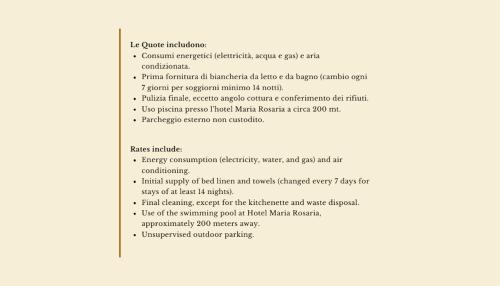 una página de un documento con una captura de pantalla de una página web en ISA-Appartaments in Orosei with air conditioning, en Orosei