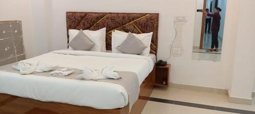 Postel nebo postele na pokoji v ubytování Hotel stump