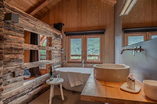 Ένα μπάνιο στο Chalet Belliou