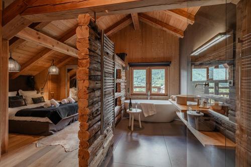 Χώρος καθιστικού στο Chalet Belliou