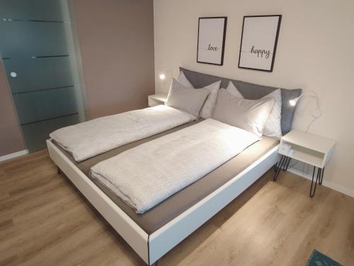 Ένα ή περισσότερα κρεβάτια σε δωμάτιο στο Apartment Kleine Auszeit - stylish & cozy