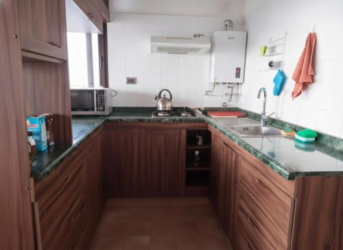 Η κουζίνα ή μικρή κουζίνα στο Lindo y cómodo departamento en Maitencillo, Chile